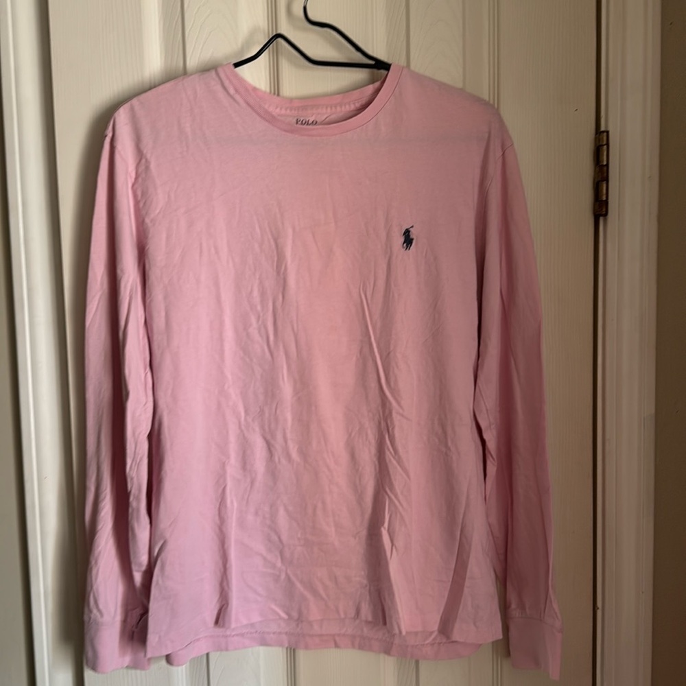 Pink long sleeve tshirts  Ralph Lauren polo  in excellent condition size medium